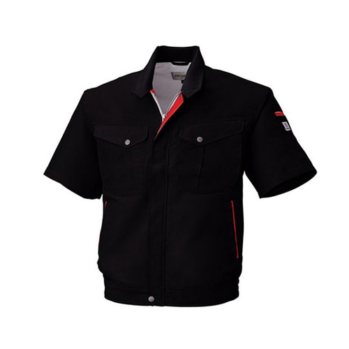 半袖ジャケット BK×RD 5618−74−S