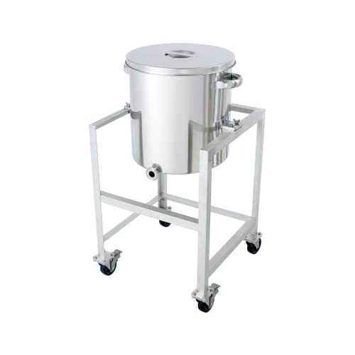 片テーパー型ステンレス汎用容器 架台付 400L
