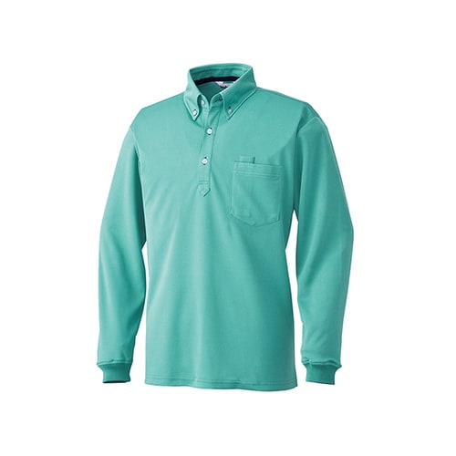 長袖ポロシャツ ミントグリーン 235−21−M