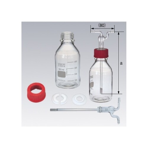 ねじ口洗浄びん 円筒フィルター付 1L