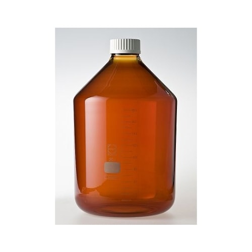 ねじ口びん 広口 茶褐色 白キャップ付 20L