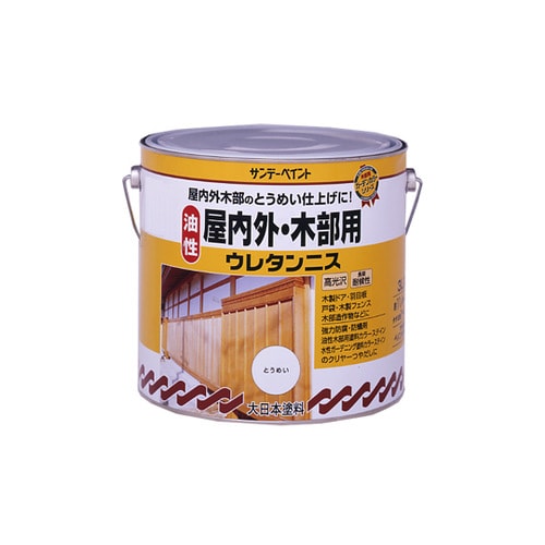 油性屋内外木部用ウレタンニス 透明 3L