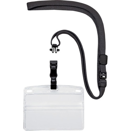 吊り下げ名札脱着式名刺サイズ10枚黒