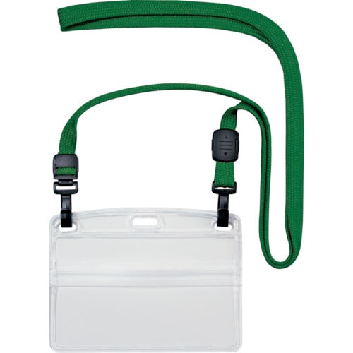 吊り下げ名札ダブルフック式ヨコ名刺10枚緑