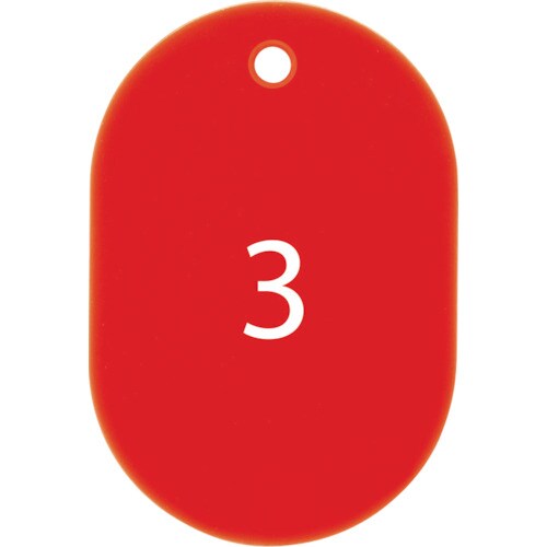 番号札大番号入り1ー25赤(25枚入)