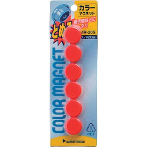カラマグネット20Ф赤(6個入)