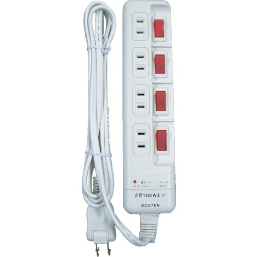 雷ガード付4ヶ口4スイッチ省エネタップ