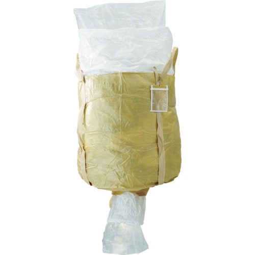 コンテナバッグ丸型内袋付排出口付