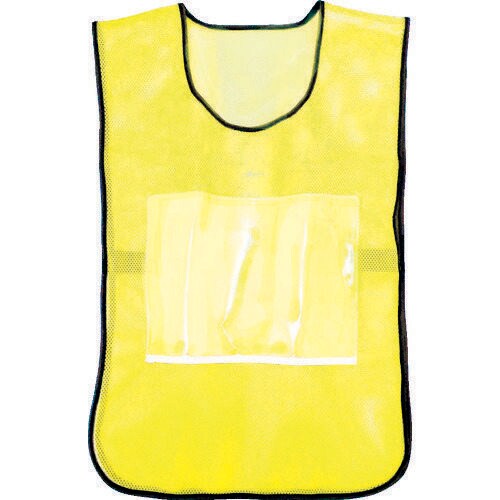 差し込みポケット付き安全ベスト イエロー