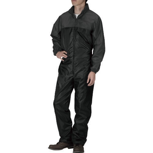 カジメイク ポリエステルツナギ ブラック M