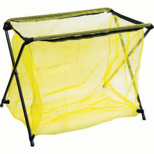 折りたたみ式・ネット交換可能ゴミ置き場 イエロー