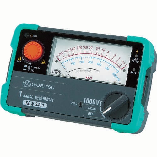 3411 1レンジアナログ絶縁抵抗計