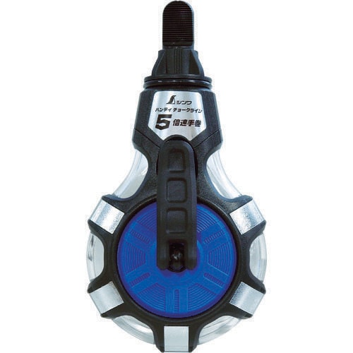 チョークライン5倍速手巻粉付3倍太糸ブルー