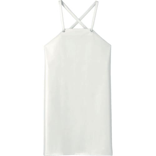 ウレタン胸付前掛けW35501 白 M