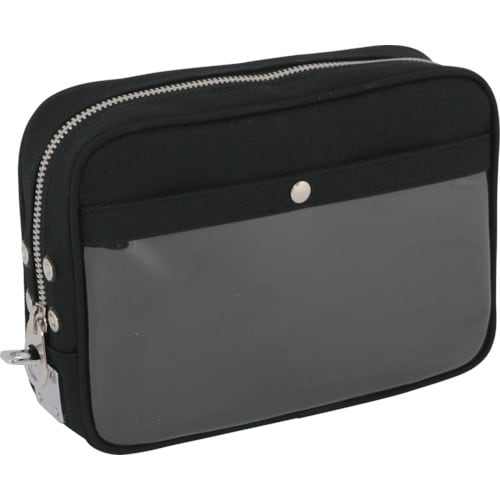 帆布メール用ポーチ(M)馬蹄錠金具付黒