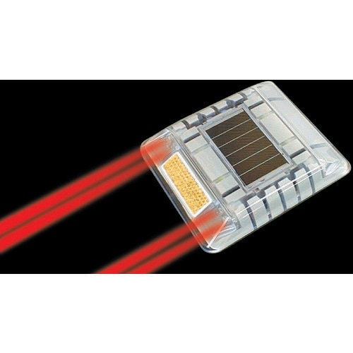 ルミナスアイ・マイティ ソーラー式点滅 片面 赤