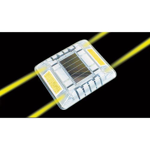 ルミナスアイ・マイティ ソーラー式常灯 両面 黄