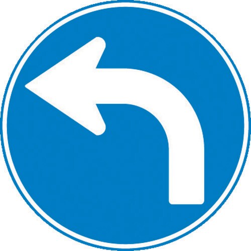 メラミン標識「B指定方向外禁止」