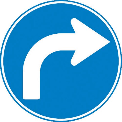 メラミン標識「BR指定方向外禁止」