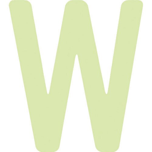 中輝度蓄光カッテイング文字 英字 W