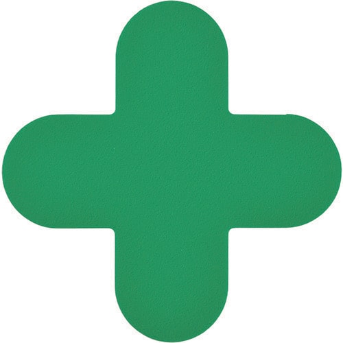 路面表示ステッカー 十字型 緑 403031