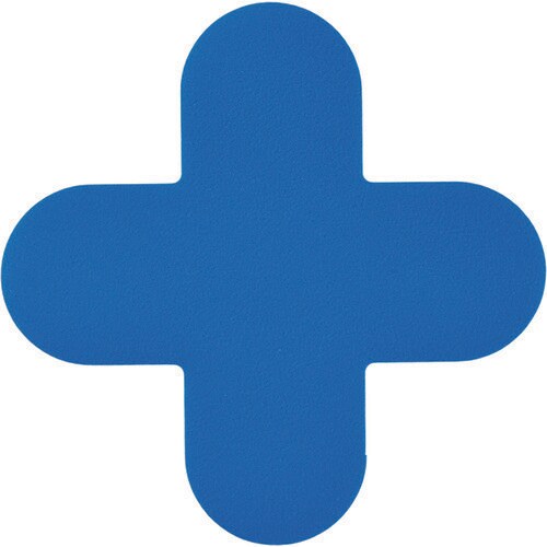 路面表示ステッカー 十字型 青 403034