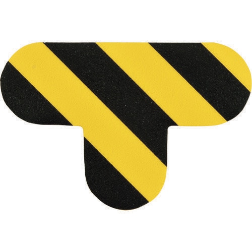 路面表示ステッカー T型 黄/黒 403025