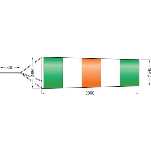ファインメッシュ吹き流し 大 640L
