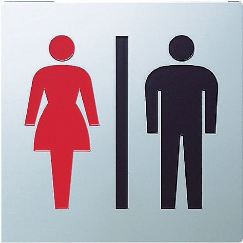 ステンレスサイン 男女マーク70×70×0.8mm