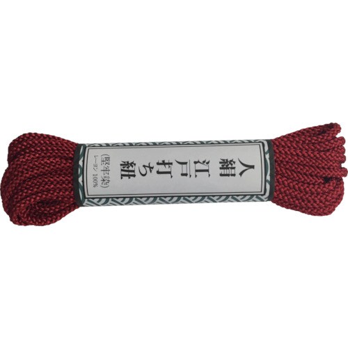 江戸打ち紐 細丸 約5.5m 赤 AR1007