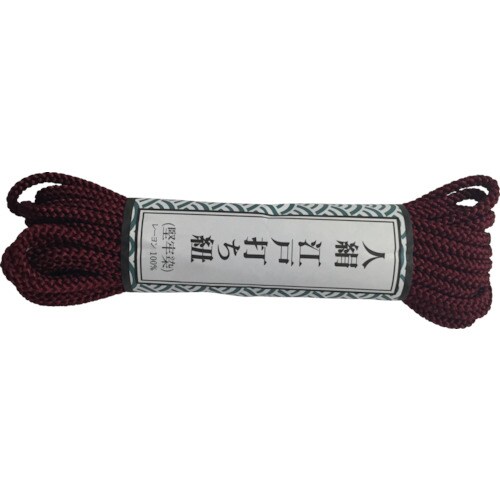 江戸打ち紐 細丸 約5.5m エンジ AR1026