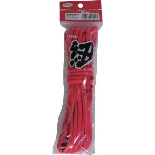 紐 ザ・紐 太丸紐 5m レッド AC205