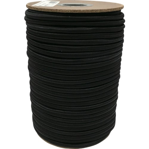 ゴムタイトゴムロープボビン巻 6φ×50mブラック