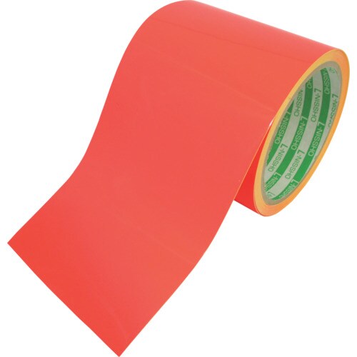 蛍光テープ 90mm×5m レッド