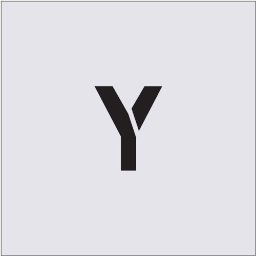 ステンシル Y 文字サイズ50×40mm