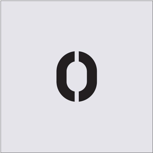 ステンシル 0 文字サイズ50×40mm