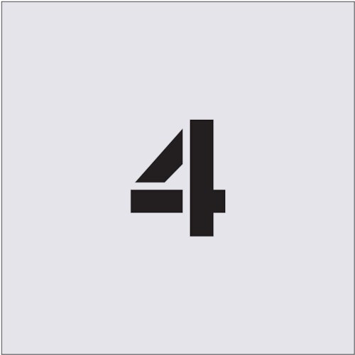 ステンシル 4 文字サイズ50×40mm
