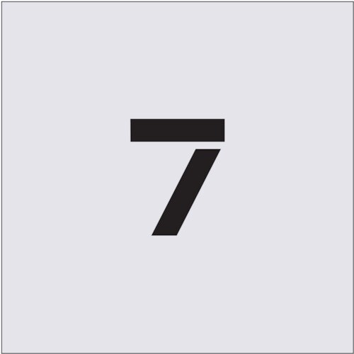 ステンシル 7 文字サイズ50×40mm