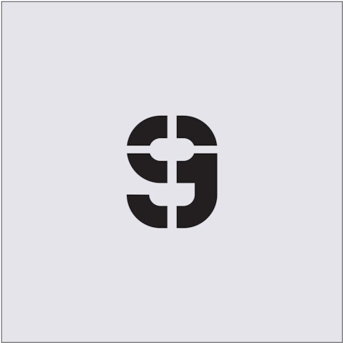 ステンシル 9 文字サイズ50×40mm