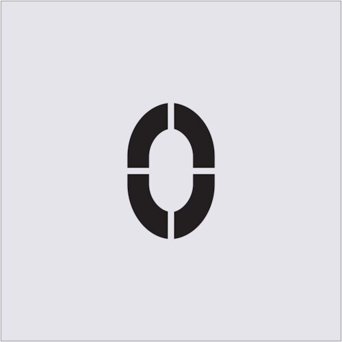 ステンシル 0 文字サイズ100×65mm