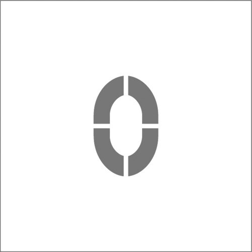 ステンシル マグネット0 文字サイズ50×40mm