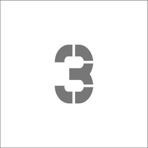 ステンシル マグネット3 文字サイズ50×40mm