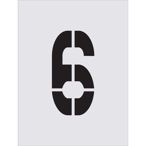 ステンシル 6 文字サイズ250×125mm