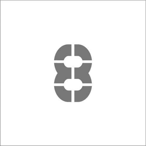 ステンシルマグネット8 文字サイズ100×65mm