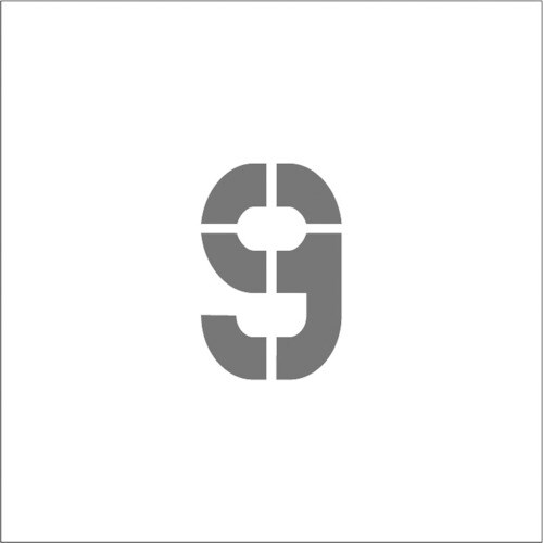 ステンシルマグネット9 文字サイズ150×95mm