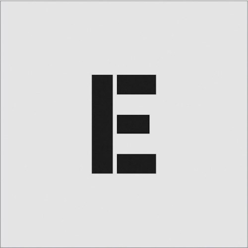 ステンシル E 文字サイズ100×65mm