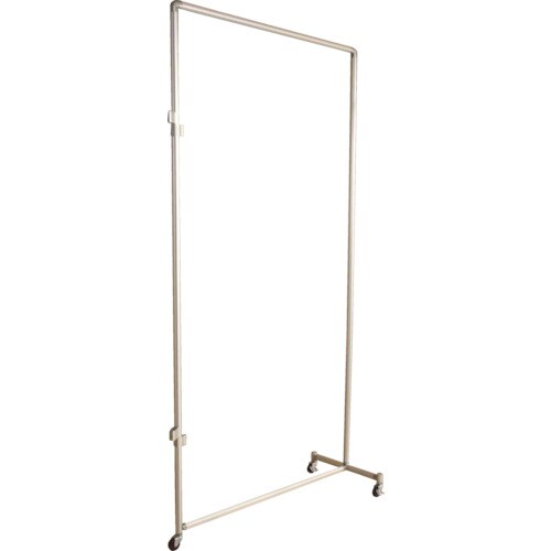 衝立用アルミパイプ1×2接続キャスター