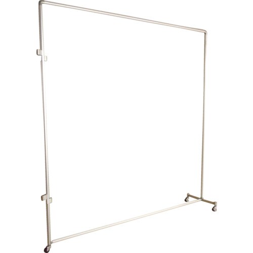 衝立用アルミパイプ2×2接続キャスター