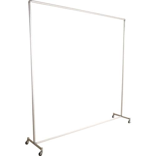 衝立用アルミパイプ2×2単体キャスター