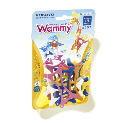 ワミー どうぶつ 6色計18ピース入